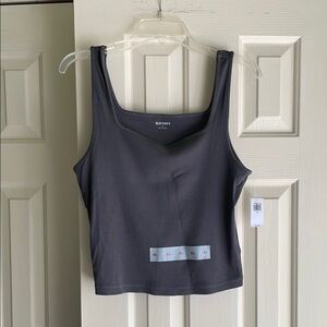 Old Navy Gray Sleeveless Fitted Crop Tank Top new with tags attached.  Size XL
